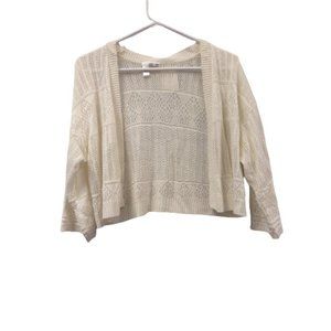 Abound Womens Nordstrom Rack RK301947JR Ivory Open Front Cardigan Sweater Size S